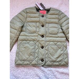 J. Crew Signature Puffer Jacket Quilted Recycled Lightweight Green XS